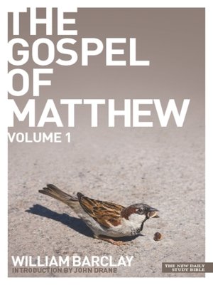 cover image of The Gospel of Matthew--volume 1